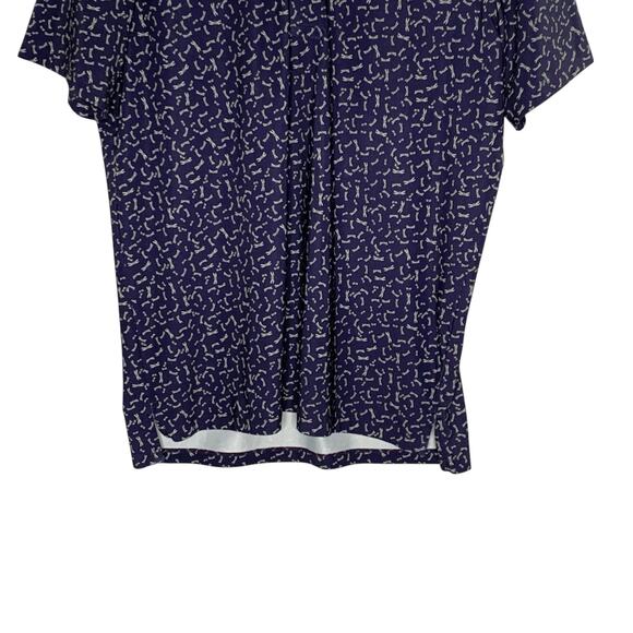 Greyson M Dragonfly Printed Polo Blue Performance Golf Sport Active - Picture 5 of 9